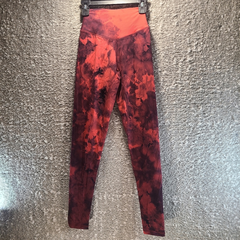 Kamo Fitness Red Camo Sport Leggings Size XS Nylon Blend